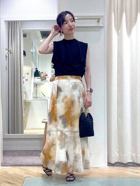 「Andemiu」｜「アイテム（スリッポン）」を使った、miuさん（レディース・157cm）の夏コーディネート