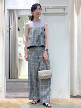 「Andemiu」｜「アイテム（スリッポン）」を使った、miuさん（レディース・157cm）の夏コーディネート
