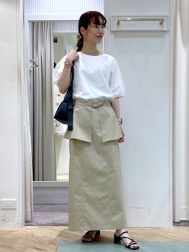 「Andemiu」｜「アイテム（スリッポン）」を使った、miuさん（レディース・157cm）の夏コーディネート