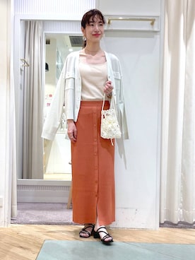 「Andemiu」｜「アイテム（スリッポン）」を使った、miuさん（レディース・157cm）の夏コーディネート