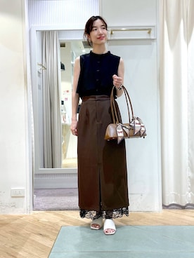 「アイテム（ボストンバッグ）」を使った、miuさん（レディース・157cm・30代）の夏コーディネート