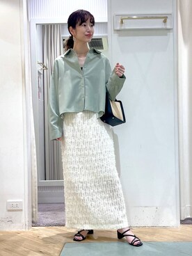 「Andemiu」｜「アイテム（スリッポン）」を使った、miuさん（レディース・157cm）の夏コーディネート