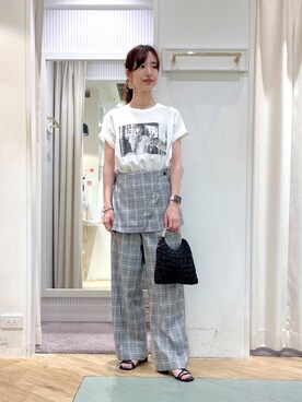 「Andemiu」｜「アイテム（スリッポン）」を使った、miuさん（レディース・157cm）の夏コーディネート