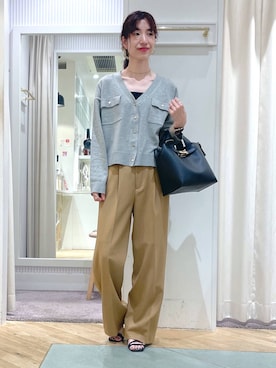 「Andemiu」｜「アイテム（スリッポン）」を使った、miuさん（レディース・157cm）の夏コーディネート