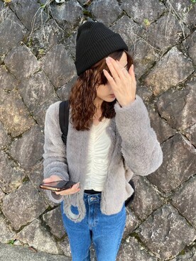 「ナチュラル」｜「アイテム（PC・スマホグッズ/家電）」を使った、miuさん（レディース・157cm）の秋コーディネート