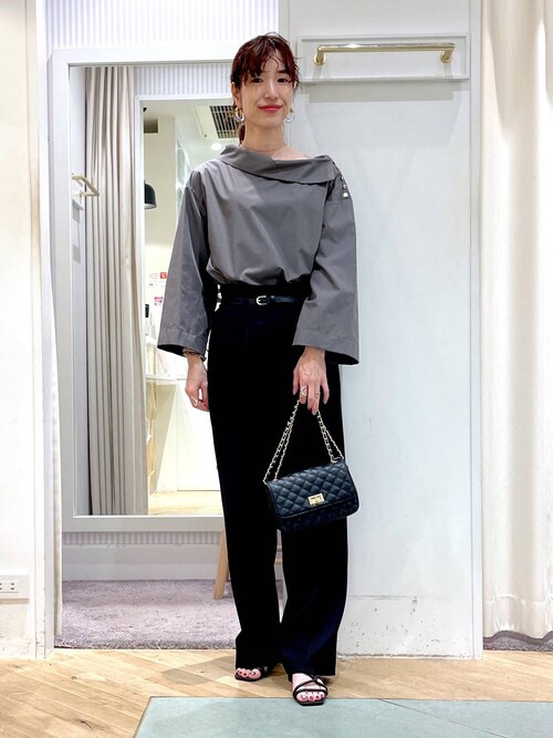 N まとめ売り セール】ベルトツキストレートスラックス143841（スラックス