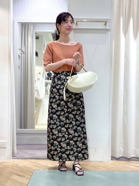 「Andemiu」｜「アイテム（スリッポン）」を使った、miuさん（レディース・157cm）の夏コーディネート