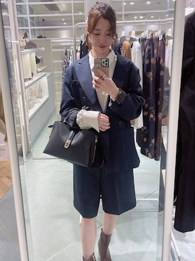 「アイテム（テーラードジャケット）」を使った、miuさん（レディース・157cm・30代）の秋コーディネート