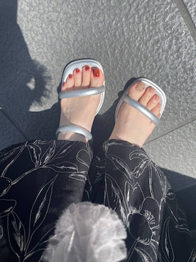 「フットネイル」｜miuさん（レディース・157cm）の春コーディネート