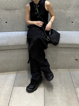 ISSEY MIYAKEのワンピースを使った人気ファッション