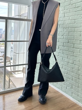 「JIL SANDER（ジルサンダー）のアイテム」を使った、NAOさん（レディース・157cm）の夏コーディネート