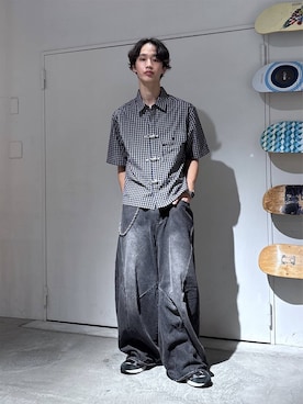 「RAGEBLUE（レイジブルー）のアイテム（デニムパンツ）」を使った、 koutaさん（メンズ・173cm）の夏コーディネート