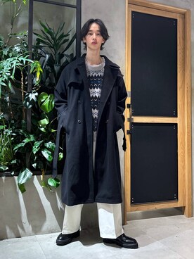 「RAGEBLUE（レイジブルー）のアイテム（トレンチコート）」を使った、 koutaさん（メンズ・173cm）の秋コーディネート