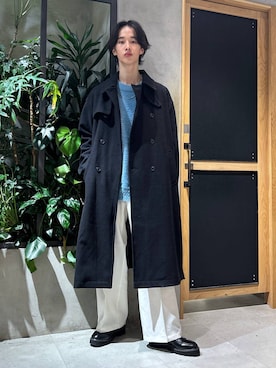 「RAGEBLUE（レイジブルー）のアイテム（トレンチコート）」を使った、 koutaさん（メンズ・173cm）の秋コーディネート