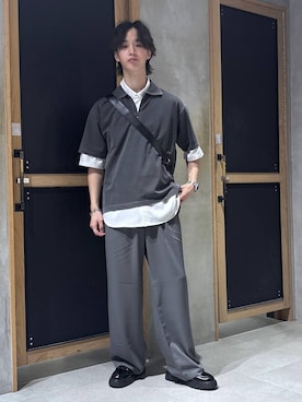 「RAGEBLUE（レイジブルー）のアイテム（スラックス）」を使った、 koutaさん（メンズ・173cm）の春コーディネート