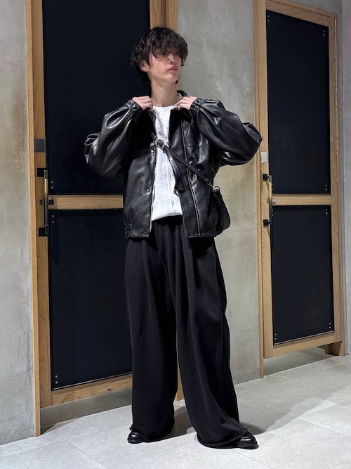 セール】Synthetic Leather Short Jacket/シンセティックレザー