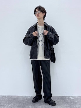 「アイテム（ブルゾン）」を使った、 koutaさん（メンズ・173cm）の秋コーディネート