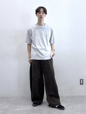 「adidas（アディダス）の【adidas/アディダス】SPEZIAL/スペツィアル/スニーカー（スニーカー、ブラック系）」を使った、 koutaさん（メンズ・173cm）の夏コーディネート