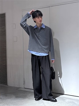「RAGEBLUE（レイジブルー）の2WAY/チェーンミニショルダーバッグ（ショルダーバッグ、ブラック系）」を使った、 koutaさん（メンズ・173cm）の秋コーディネート