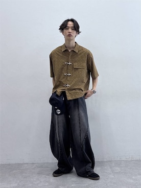 「RAGEBLUE（レイジブルー）のアイテム（デニムパンツ）」を使った、 koutaさん（メンズ・173cm）の夏コーディネート