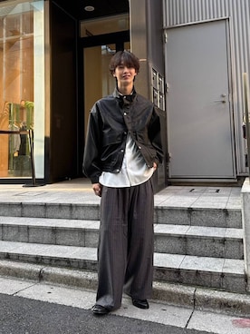 「RAGEBLUE（レイジブルー）のアイテム（スラックス）」を使った、 koutaさん（メンズ・173cm）の秋コーディネート