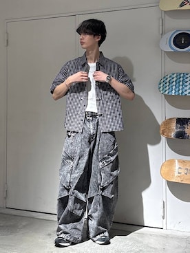 「アイテム（キーホルダー、グレー系）」を使った、 koutaさん（メンズ・173cm）の夏コーディネート