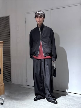 「RAGEBLUE（レイジブルー）の【LUXURY＋EASY】＜イージーケア＞CURVE LINE COMPACT BLOUSON/ラグイージーカーブラインコンパクトブルゾン（ブルゾン、ブラック系）」を使った、 koutaさん（メンズ・173cm）の秋コーディネート