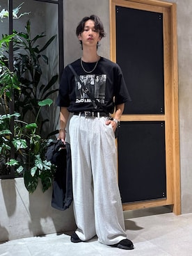 「アイテム（スウェットパンツ）」を使った、 koutaさん（メンズ・173cm）の夏コーディネート