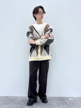 「アイテム（カーディガン/ボレロ）」を使った、 koutaさん（メンズ・173cm）の夏コーディネート