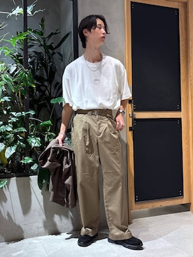 「アイテム（チノパンツ）」を使った、 koutaさん（メンズ・173cm・20代）の夏コーディネート