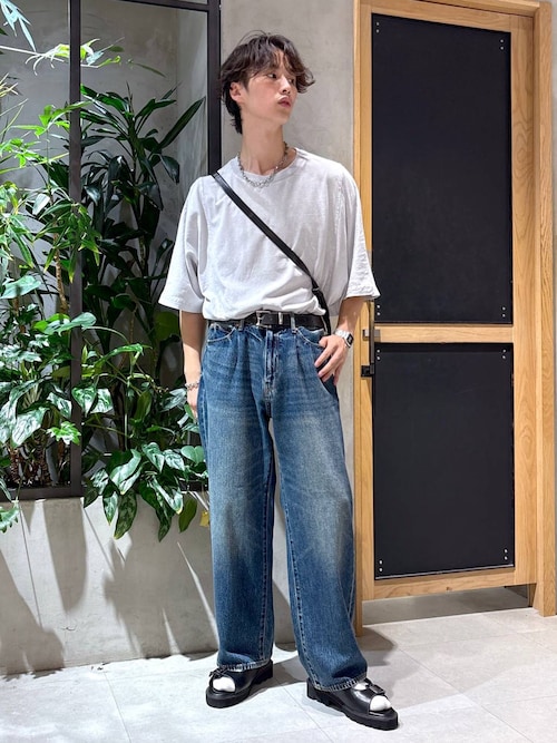 アンティーク風/メタルバックルリアルレザーベルト