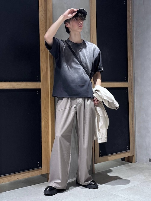Pigment Design Cropped T-Shirt/ピグメント加工クロップドTシャツ（T