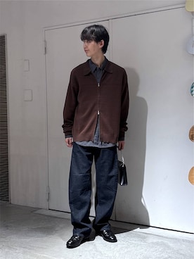 「RAGEBLUE（レイジブルー）の3D TWIST DENIM PANTS/3Dツイストデニムパンツ（デニムパンツ、ブルー系）」を使った、 koutaさん（メンズ・173cm）の秋コーディネート