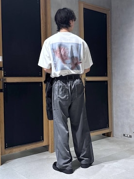 「RAGEBLUE（レイジブルー）の【LUXURY+EASY】 DRAPE WIDE BUGGY EASY PANTS / ラグイージードレープワイドイージーパンツ（スラックス、グレー系）」を使った、 koutaさん（メンズ・173cm）の春コーディネート