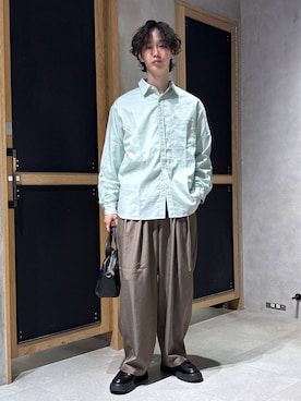 「RAGEBLUE（レイジブルー）のラバーソール/シンセティックレザーシューズ（ドレスシューズ、ブラック系）」を使った、 koutaさん（メンズ・173cm）の春コーディネート