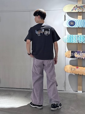 「RAGEBLUE（レイジブルー）のステンレスアソートチェーンブレスレット（ブレスレット、ホワイト系）」を使った、 koutaさん（メンズ・173cm）の春コーディネート