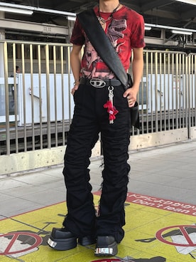 「アイテム（ブレスレット）」を使った、ひろきさん（メンズ・173cm）の秋コーディネート