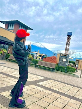 「アイテム（カーゴパンツ）」を使った、ひろきさん（メンズ・173cm）の秋コーディネート