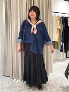 「アイテム（リング）」を使った、Sacco.♡さん（レディース・162cm）の秋コーディネート