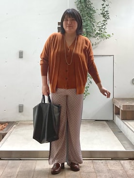 「アイテム（カーディガン/ボレロ）」を使った、Sacco.♡さん（レディース・162cm）の秋コーディネート
