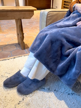 「アイテム（ブランケット）」を使った、Sacco.♡さん（レディース・162cm）の秋コーディネート