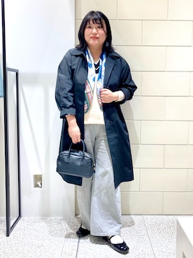 「アイテム（トレンチコート）」を使った、Sacco.♡さん（レディース・162cm）の秋コーディネート