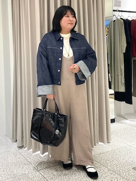 「アイテム（オールインワン・サロペット）」を使った、Sacco.♡さん（レディース・162cm）の秋コーディネート