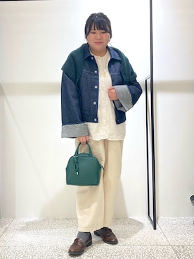 「アイテム（ストール/ショール）」を使った、Sacco.♡さん（レディース・162cm・20代）の秋コーディネート