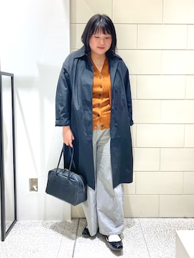 「アイテム（トレンチコート）」を使った、Sacco.♡さん（レディース・162cm）の秋コーディネート