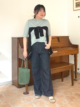 「collex（コレックス）のアイテム（パンツ）」を使った、Sacco.♡さん（レディース・162cm）の春コーディネート