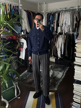 「Hender Scheme（エンダースキーマ）のアイテム（ハンドバッグ）」を使った、taroさん（メンズ・165cm）の秋コーディネート