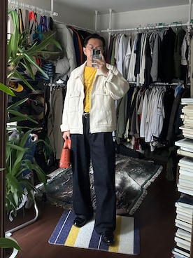 「Hender Scheme（エンダースキーマ）のアイテム（ハンドバッグ）」を使った、taroさん（メンズ・165cm）の秋コーディネート