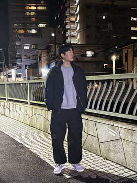 「NANO universe（ナノユニバース）のアイテム（スウェット）」を使った、ゆうとさん（メンズ・181cm）の冬コーディネート
