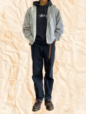 「STUSSY（ステューシー）のアイテム（ジャケット/アウター）」を使った、mslogicalwearさん（メンズ・173cm）の秋コーディネート